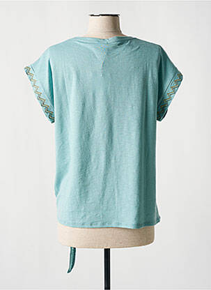 T-shirt col v manches courtes bleu WNT COLLECTION femme