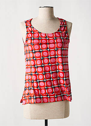 Débardeur stretch sans manche orange SCORZZO femme