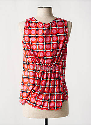 Débardeur stretch sans manche orange SCORZZO femme