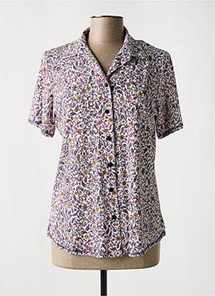 Chemisier manches courtes manches courtes violet GEVANA femme