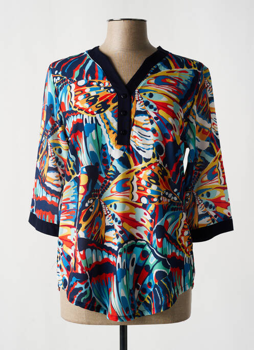 Blouse bleu ELEANE pour femme