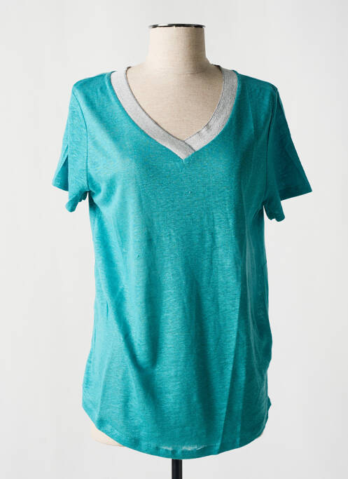 T-shirt bleu BLANC BONNET pour femme