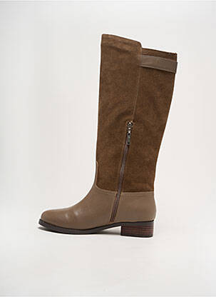 Bottes matière lisse talon plat jusqu'à 3cm marron LIU JO femme