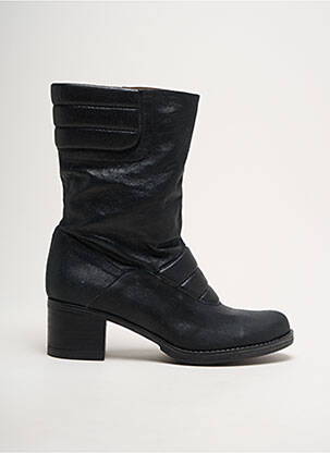 Bottines/boots matière lisse talon de 4 à 6cm noir ESPACE femme