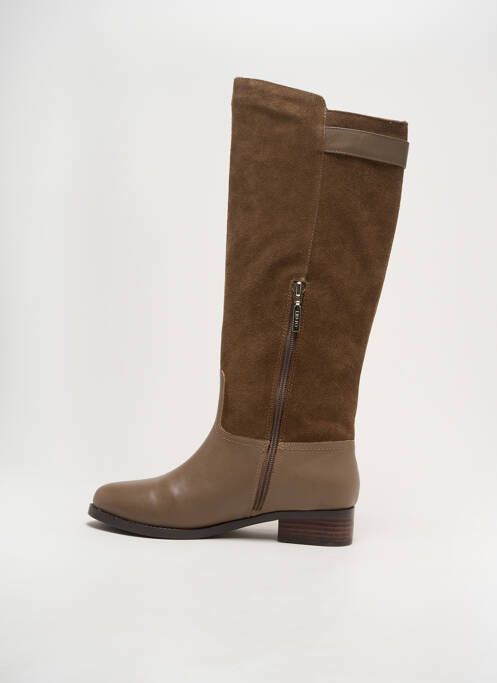 Bottes matière lisse talon plat jusqu'à 3cm marron LIU JO femme