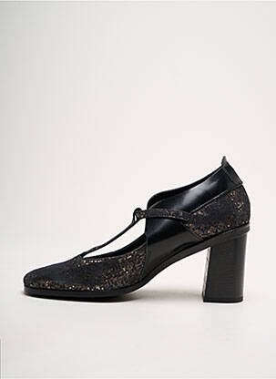 Escarpins tissage satiné talon de 7 à 9cm noir LILI MILL femme