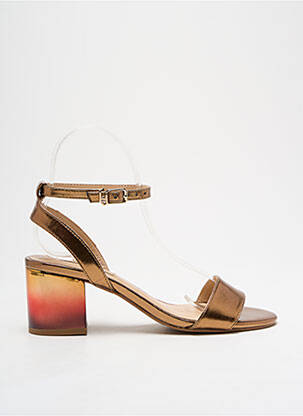 Sandales/nu pieds tissage satiné talon de 4 à 6cm marron LIU JO femme