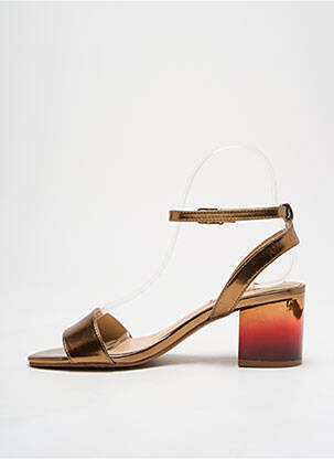 Sandales/nu pieds tissage satiné talon de 4 à 6cm marron LIU JO femme