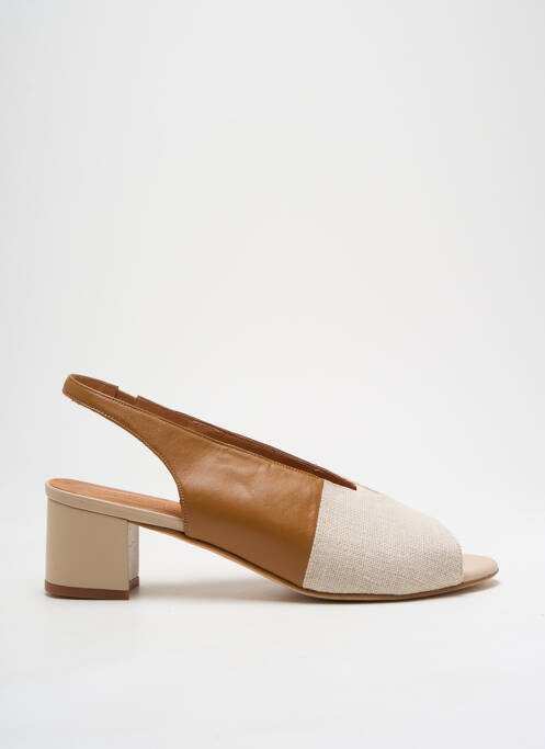 Sandales/Nu pieds beige NAGUISA pour femme