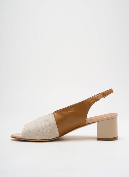 Sandales/Nu pieds beige NAGUISA pour femme