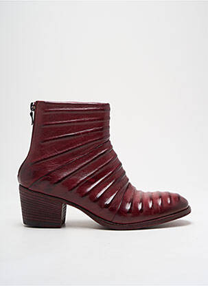 Bottines/boots matière lisse talon de 4 à 6cm violet INK SHOES femme