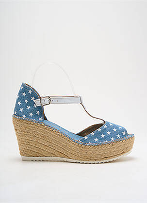 Espadrilles fermeture boucle(s) talon de 7 à 9cm bleu JOSE TOLEDO femme