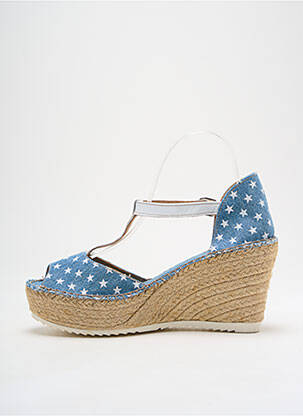 Espadrilles fermeture boucle(s) talon de 7 à 9cm bleu JOSE TOLEDO femme