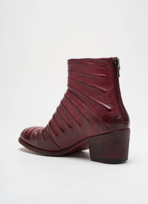 Bottines/boots matière lisse talon de 4 à 6cm violet INK SHOES femme