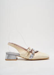 Sandales/nu pieds tissage satiné talon plat jusqu'à 3cm beige HISPANITAS femme