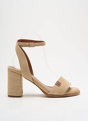Sandales/nu pieds fermeture bride(s) talon de 4 à 6cm beige POPA femme