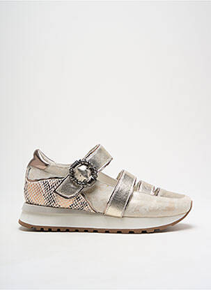 Sandales/nu pieds matière lisse talon plat jusqu'à 3cm or REGARD femme