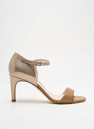 Sandales/nu pieds matière lisse talon de 4 à 6cm or FRANCOIS NAJAR femme
