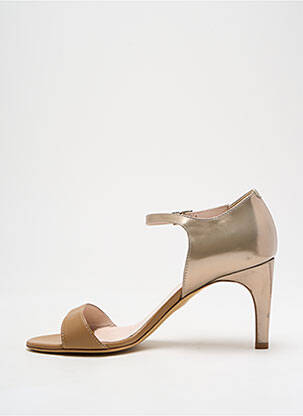 Sandales/nu pieds matière lisse talon de 4 à 6cm or FRANCOIS NAJAR femme