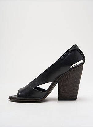 Escarpins tissage satiné talon de 7 à 9cm noir PANTANETTI femme