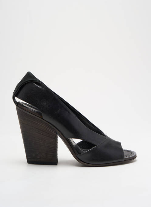Escarpins tissage satiné talon de 7 à 9cm noir PANTANETTI femme