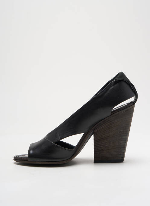 Escarpins tissage satiné talon de 7 à 9cm noir PANTANETTI femme