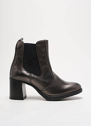 Bottines/boots matière lisse talon de 4 à 6cm gris FLY LONDON femme