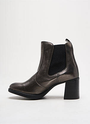 Bottines/boots matière lisse talon de 4 à 6cm gris FLY LONDON femme