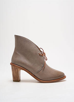 Bottines/boots matière lisse talon de 4 à 6cm gris NEOSENS femme