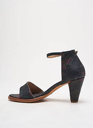 Sandales/nu pieds tissage satiné talon de 4 à 6cm noir NEOSENS femme