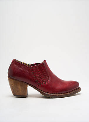 Bottines/boots matière lisse talon de 4 à 6cm rouge NEOSENS femme