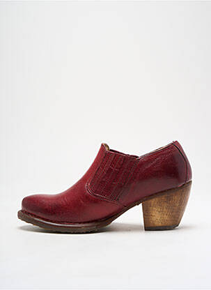 Bottines/boots matière lisse talon de 4 à 6cm rouge NEOSENS femme