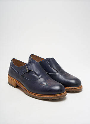 Derbies tissage satiné talon plat jusqu'à 3cm bleu NEOSENS femme