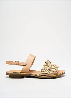 Sandales/nu pieds matière lisse talon plat jusqu'à 3cm beige NEOSENS femme
