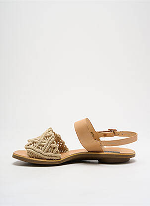 Sandales/nu pieds matière lisse talon plat jusqu'à 3cm beige NEOSENS femme