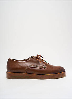 Derbies tissage satiné talon plat jusqu'à 3cm marron NEOSENS femme
