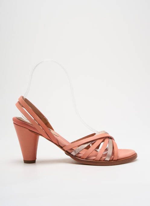 Sandales/nu pieds matière lisse talon de 4 à 6cm rose NEOSENS femme