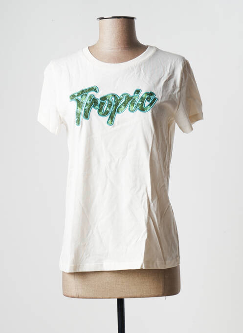 T-shirt beige LA FEE MARABOUTEE femme