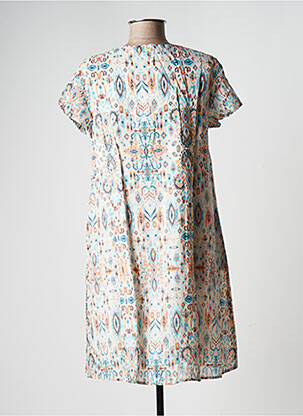 Robe courte manches courtes manches courtes beige LA FEE MARABOUTEE femme