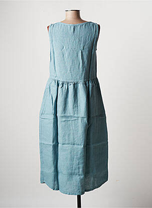 Robe mi-longue sans manche sans manche bleu LA FEE MARABOUTEE femme
