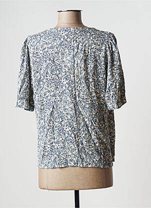 Top manches courtes manches courtes bleu LA FEE MARABOUTEE femme