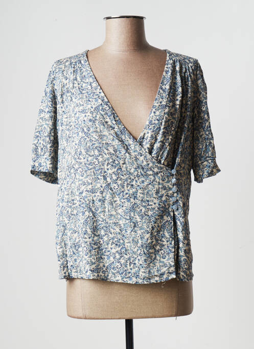 Top bleu LA FEE MARABOUTEE femme