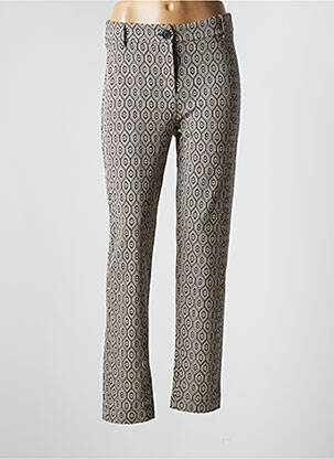 Pantalon droit stretch taille normale beige LA FEE MARABOUTEE femme