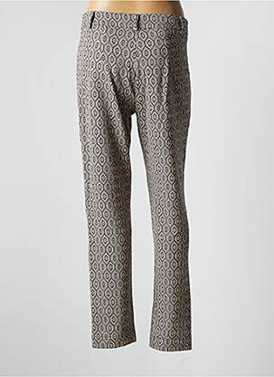 Pantalon droit stretch taille normale beige LA FEE MARABOUTEE femme