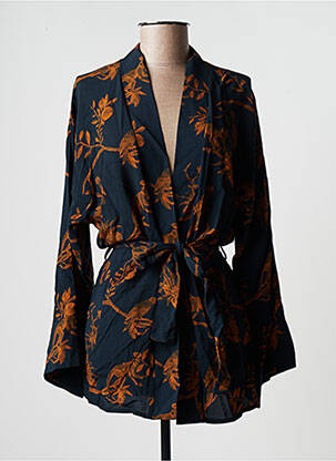 Veste casual poches bleu LA FEE MARABOUTEE femme