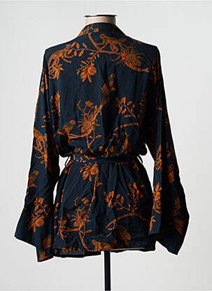 Veste casual poches bleu LA FEE MARABOUTEE femme