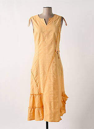 Robe mi-longue sans manche sans manche orange FRED SABATIER femme