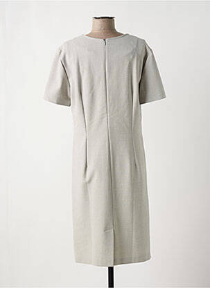 Robe mi-longue manches courtes manches courtes gris QUATTRO femme