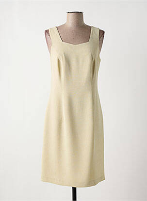 Robe mi-longue sans manche sans manche beige QUATTRO femme