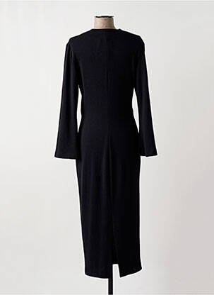 Robe longue manches longues manches longues noir HUG AN' CO femme